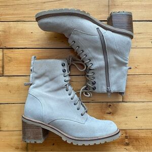 🤎 EUC Seychelles/Anthropologie Irresistible Combat Boots in Sand - Size 8.5